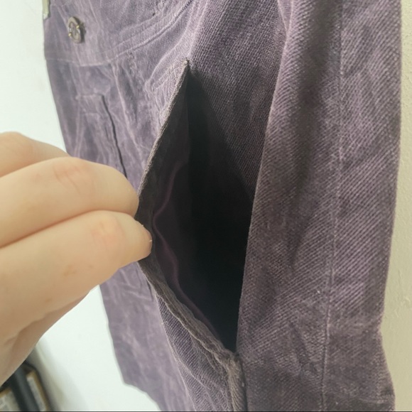 Anthropologie IDRA Dark Purple Baby Wale Corduroy Skirt Size 4 - Picture 5 of 11